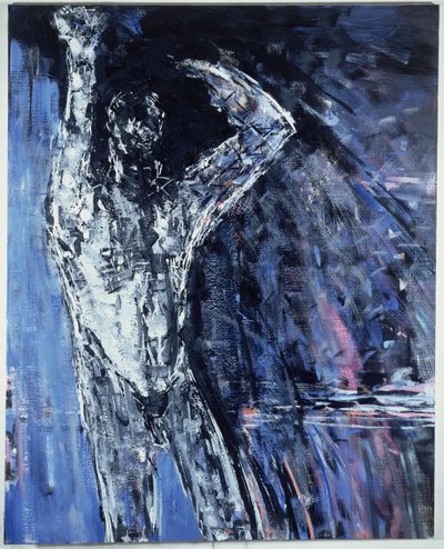 Uomo nudo, pannello destro di un dittico, 1990 da Stephen Finer